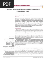 Cognitive Behavioral Management of Depression A Clinical Case Study 9108