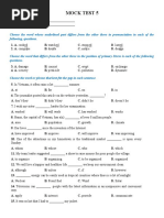 Mock Test 5