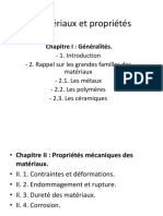 2022 2023 Matériaux Et Propriétés 1 Généralité 1