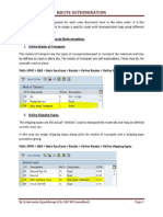 Route Determination SAP SD