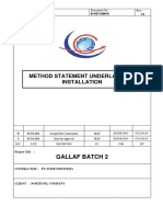 Method Statement of Underlayment Installation