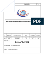 Method Statement of Door Installation