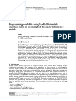 Programming Possibilities Using MATLABsimulink