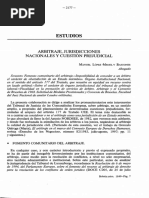 Estudios: Arbitraje, Jurisdicciones Nacionales Y Cuestión Prejudicial