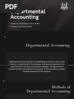 Departmental Accounting Presentation