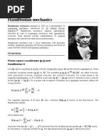 Hamiltonian Mechanics