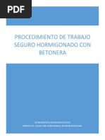 Procedimiento de Trabajo Seguro Hormigonado Con Betonera