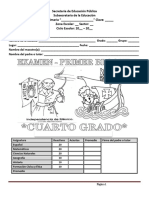 Examen Primer Bloque Cuarto Grado