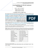 Format ISTAM Extended Abstract