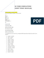 Basic Verb Conjugations - Present Tense