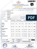 Certificate: Board of Higher Secondary