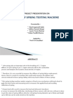 Project On Spring Testing Machine by Final Mechanical Engineering Student