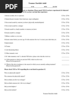 Trauma Checklist Adult