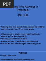 Day 18 Teaching Time Activities in