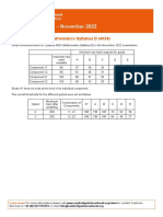 Cambridge o Level Mathematics D 4024 Grade Threshold Table