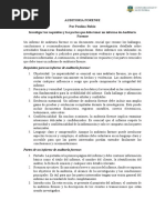 Requisitos y Partes Que Debe Tener Un Informe de Auditoría Forense