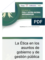 La Ética en Los Asuntos de Gobierno y de Gestión Pública