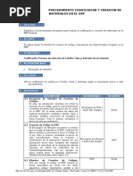 Procedimiento Codificacion y Creacion de Materiales en El Erp