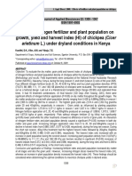 Effects of Nitrogen Fertilizer and Plant Population On Growth, Yield and Harvest Index (HI) of Chickpea