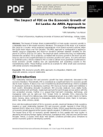 The Impact of FDI On The Economic Growth