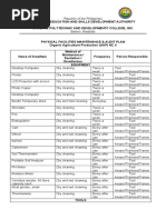 Physical Facilities Maintenance - Audit Plan