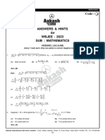 Wbjee - 2023 Math