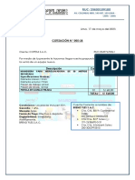 COTIZACIÓN N ° 005-38: Lima, 17 de Mayo Del 2023