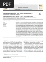 Challenges and Opportunities in The Removal of Sulphate Ions in Contaminated Mine Water - A Review