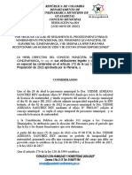 Resolucion #004 de Mayo, Convocatoria de Personero