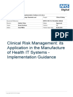 Clinical Risk Management: Its Application in The Manufacture of Health IT Systems - Implementation Guidance