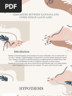 Similarties Between Kannada and Other Indian Languages