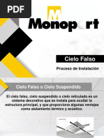 Instalación de Cielo Falso Monoport