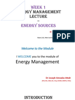 Week 1 - Energy Management Lecture - Energy Sources