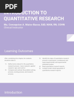 Chapter 2 - Introduction To Quantitative Research