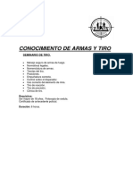 AA. Conocimiento de Armas y Tiro. ACADEMIA DE ESCOLTAS.