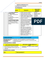 Sesiones de La Unidad 3°