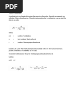 COMBINATIONs Grade 10 Math