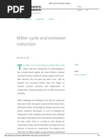 Miller Cycle and Emission Reduction