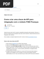 Como Criar Uma Chave de API para Integração Com o Módulo F360 Finanças