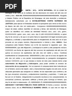 Modelo Escritura - Acta de Perdida de Pasaporte Nicaragua