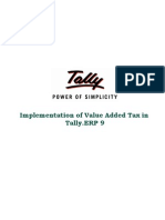 Implementation of Value Added Tax in TallyERP 9