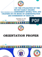 Electronic EGMA Orientation For SDO