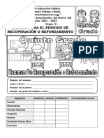 Examen para El Periodo de Recuperación O Reforzamiento