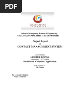 Contect Management System (Report) - Abhishek Jaiswal