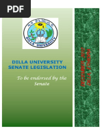 Dilla University Senate Legislation Final - Dec - 2012