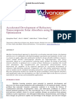 Accelerated Development of Refractory Nanocomposite Solar Absorbers Using Bayesian Optimization - TJ