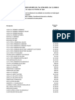 Lista de Precios in Vino Abril 2022