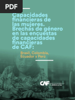 Capacidades Financieras de Las Mujeres. Brechas de Género en Las Encuestas de Capacidades Financieras de CAF - Brasil, Colombia, Ecuador y Perú