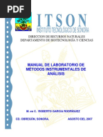 Manual Laboratorio Metodos Instrumentales Analisis 2007 ITSON