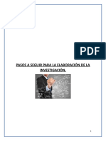 Pasos A Seguir para La Elaboración de La Investigación